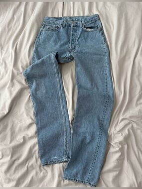 Levi’s 501 Vintage 90s USA Light Wash High Rise Straight Jeans 30x34